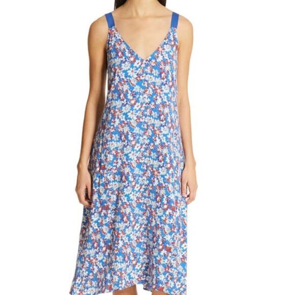 Rag & Bone Dress "Estelle" Blur Red Floral NWOT Sz T/P 4 - Picture 1 of 9